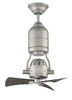 Bellows Uno 18" 3-Blade Indoor/Outdoor (Damp) Ceiling Fan in Painted Nickel w/ Greywood Blades; Not Light Kit Adaptable (BW318PN3)