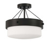 Oak Street 2 Light Convertible Semi Flush in Flat Black (XS3213-FB)