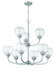 Glenda 9 Light Chandelier in Brushed Polished Nickel (56229-BNK)