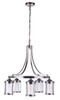Elliot 5 Light Chandelier in Brushed Polished Nickel (55325-BNK)