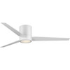 Braden 56" Integrated LED Indoor Satin White Mid-Century Modern Ceiling Fan with Light Kit and White Opal Shade and Remote Control (P2588-2830K)