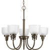 Archie Collection Five-Light Venetian Bronze Double Prismatic Glass Chandelier (P4802-74)