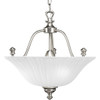 Renovations Collection 15" Three-Light Semi-flush Light in Antique Nickel (P3607-81)
