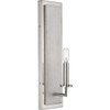 Galloway Collection One-Light 18" Brushed Nickel Modern Farmhouse Wall Bracket with Grey Washed Oak Accents (P710109-009)