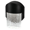 Mist Black Outdoor LED Wall Light (20043L-LEDDMG-BL/CLR)