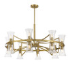 Bennington 16-Light Chandelier in Warm Brass (1-9705-16-322)