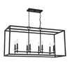8-Light Outdoor Linear Chandelier in Matte Black (M7020MBK)