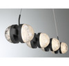 Biscayne 8-Light LED Linear Chandelier in Matte Black (1-4488-8-89)