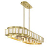 Gideon 8-Light Linear Chandelier in Warm Brass (1-3165-8-322)