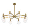 Wright 8-Light Chandelier in Warm Brass (1-3074-8-322)