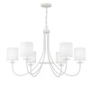 6-Light Chandelier in Bisque White (M100117BQW)