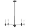 Jasmine 5-Light Chandelier in Matte Black (1-4410-5-89)