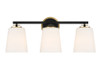 3-Light Bathroom Vanity Light in Matte Black and Natural Brass (M80078MBKNB)