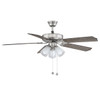 52" 3-Light Ceiling Fan in Brushed Nickel (M2021BNRV)