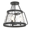 Crawford 3-Light Ceiling Light in Matte Black (6-1802-3-89)