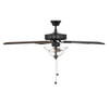 52" 2-Light Ceiling Fan in Matte Black (M2019MBKRV)
