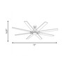 Savoy House 72" LED Outdoor Ceiling Fan in Brushed Nickel (M2025BN)