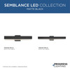 Semblance Collection 32 in. Matte Black Medium Modern 3CCT Integrated LED Linear Vanity Light (P300407-31M-CS)