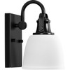 Preston Collection One-Light Coastal Matte Black Bath and Vanity Light (P300426-31M)