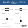 Phase 4 Collection 16 in. Matte Black Small Modern Integrated 3CCT Integrated LED Linear Vanity Light (P710110-31M-CS)