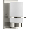 Reiss Collection One-Light Modern Farmhouse Brushed Nickel Vanity Light (P300413-009)