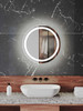Captarent Collection 24 in. Round Illuminated Integrated LED White Modern Mirror (P300454-030-30)