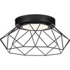 Geodesic LED Matte Black Modern Flush Mount Light (P350229-31M-30)