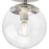 Atwell Collection One-Light Brushed Nickel Mid-Century Modern Semi-Flush Mount (P350234-009)