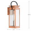 Union Square One-Light Small Antique Copper Urban Industrial Outdoor Wall Lantern (P560004-169)