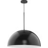 Perimeter Collection One-Light Matte Black Mid-Century Modern Pendant with metal Shade (P500380-31M)