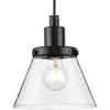 Hinton Collection One-Light Brushed Nickel Modern Farmhouse Pendant (P500382-31M)