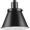 Hinton Collection One-Light Matte Black Modern Farmhouse Pendant (P500383-31M)