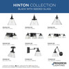 Hinton Collection One-Light Matte Black Modern Farmhouse Pendant (P500384-31M)
