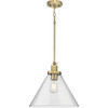 Hinton Collection One-Light Vintage Brass Modern Farmhouse Pendant (P500384-163)