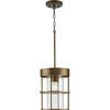 Burgess Collection One-Light Aged Bronze Modern Farmhouse Pendant (P500401-196)