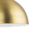 Perimeter Collection One-Light Brushed Gold Mid-Century Modern Pendant with metal Shade (P500379-191)