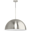 Perimeter Collection One-Light Brushed Nickel Mid-Century Modern Pendant with metal Shade (P500380-009)