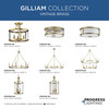 Gilliam Collection 12-5/8 in. Two-Light Vintage Brass New Traditional Flush Mount (P350254-163)