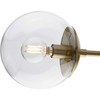 Atwell Collection Three-Light Brushed Bronze Mid-Century Modern Semi-Flush Mount (P350235-109)