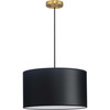 Markor Collection Three-Light Black Parchment Shade Transitional Pendant (P500387-193)