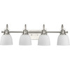 Preston Collection Four-Light Brushed Nickel Coastal Bath and Vanity Light (P300429-009)