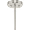 Haas Collection Four-Light Brushed Nickel Mid-Century Modern Chandelier (P400307-009)