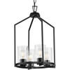 Goodwin Collection Four-Light Matte Black Modern Farmhouse Hall & Foyer Light (P500411-31M)