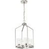 Goodwin Collection Four-Light Brushed Nickel Modern Farmhouse Hall & Foyer Light (P500411-009)