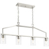 Goodwin Collection Four-Light Brushed Nickel Modern Farmhouse Island Light (P400317-009)