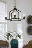 Goodwin Collection Five-Light Matte Black Modern Farmhouse Chandelier (P400316-31M)
