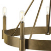 Breckenridge Collection Five-Light Aged Bronze Rustic Farmhouse Chandelier (P400318-196)