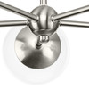 Atwell Collection Five-Light Brushed Nickel Mid-Century Modern Chandelier (P400325-009)