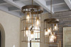 Burgess Collection Five-Light Aged Bronze Modern Farmhouse Hall & Foyer Light (P500402-196)