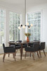 Haas Collection Six-Light Matte Black Mid-Century Modern Chandelier (P400308-31M)